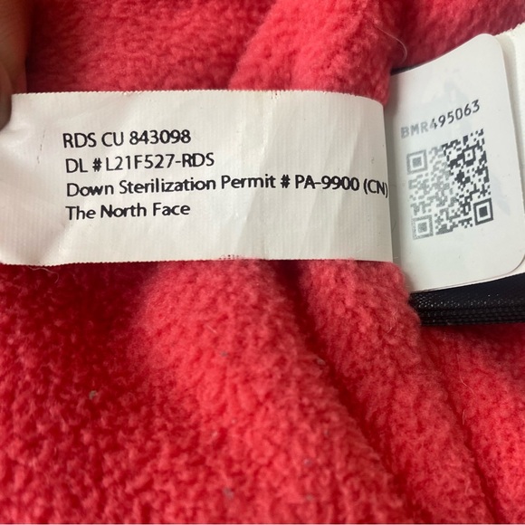 The North Face Girls 3T Pink Reversible Hooded Full Zip Puffer Faux - Picture 12 of 14